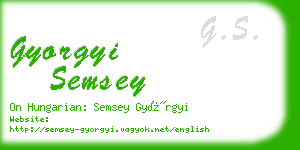 gyorgyi semsey business card